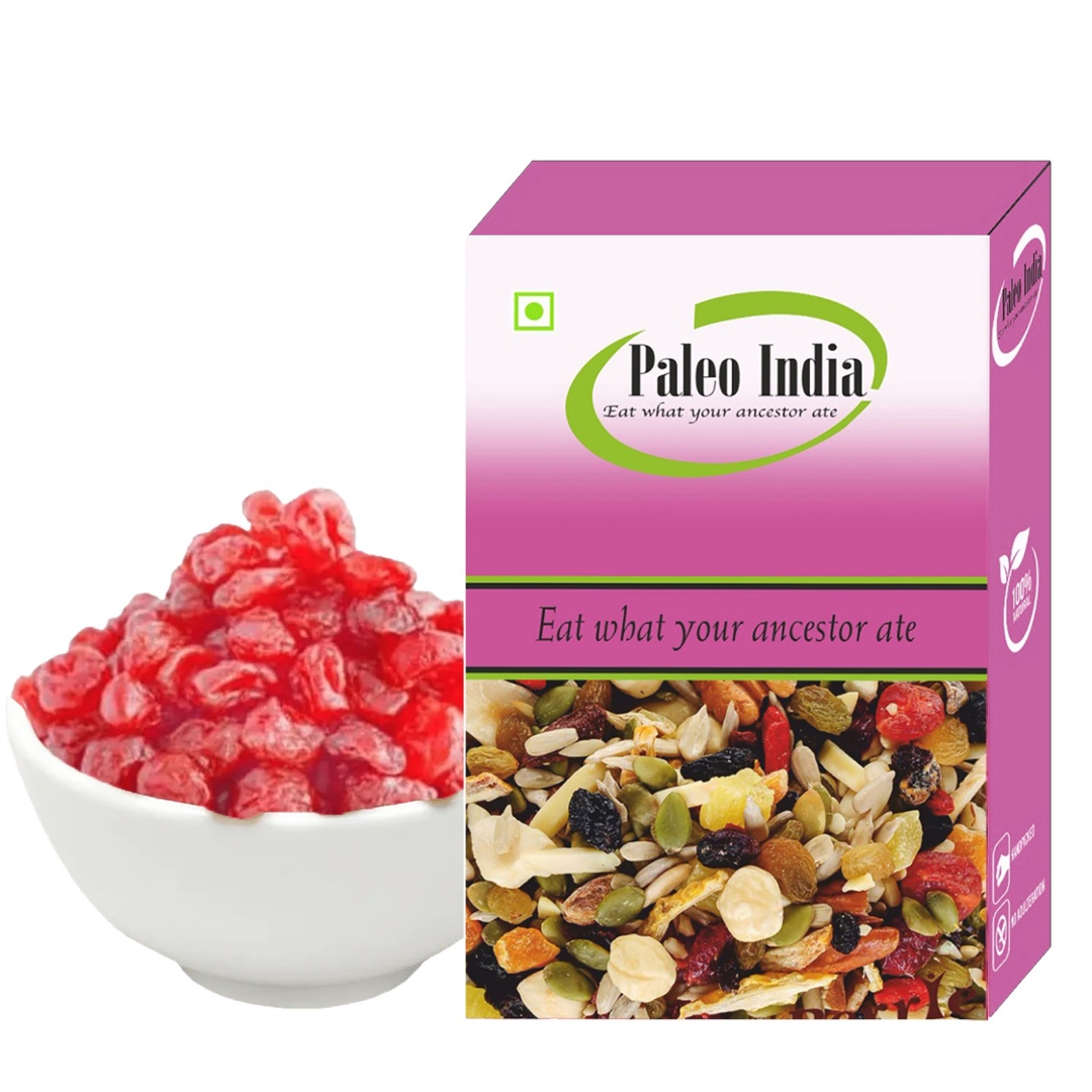 Paleo India 250gm Dried Cherries| Sweet & Tart No Sugar Added | Gluten-Free |All-Natural