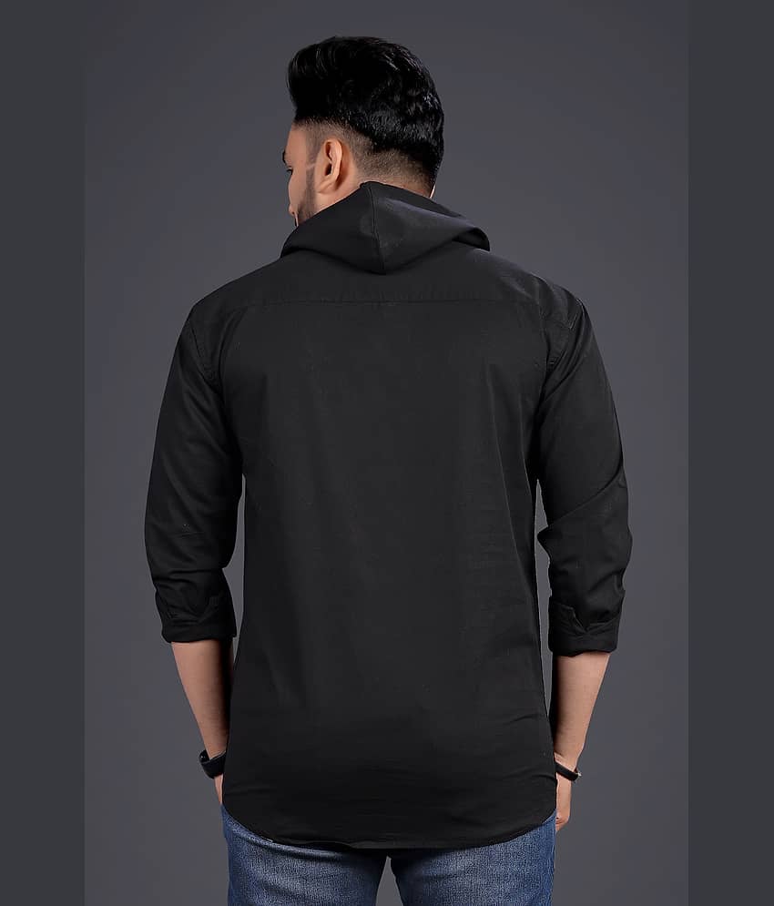 Nofilter 100% Cotton Regular Fit Dyed Full Sleeves Men's Casual Shirt - Black ( Pack of 1 ) view 2