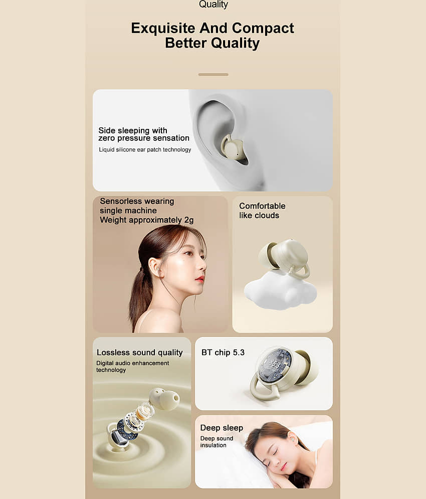 COREGENIX SLEEPING BUDS X62 Bluetooth True Wireless (TWS) In Ear 30 Hours Playback Comfortable in ear fit IPX5(Splash & Sweat Proof) Black view 2