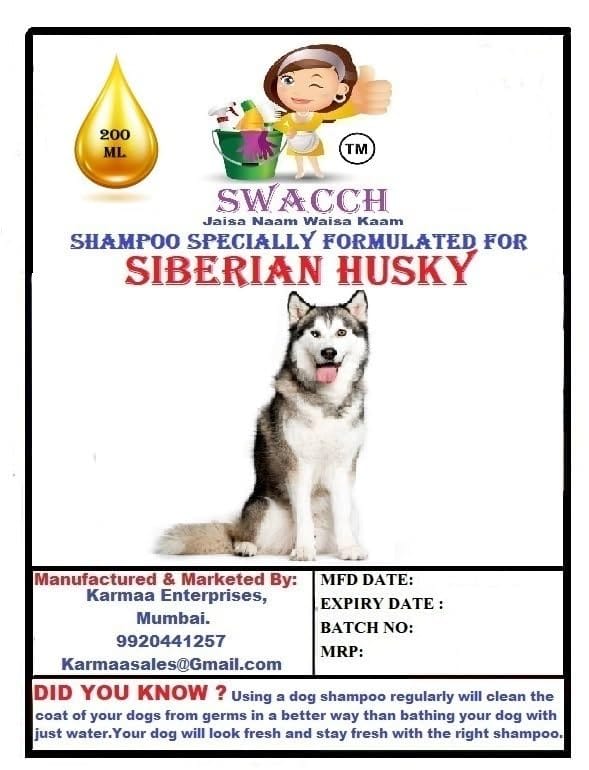 SWACCH Premium Shampoo for Siberian Husky (200ML) Lemon view 2