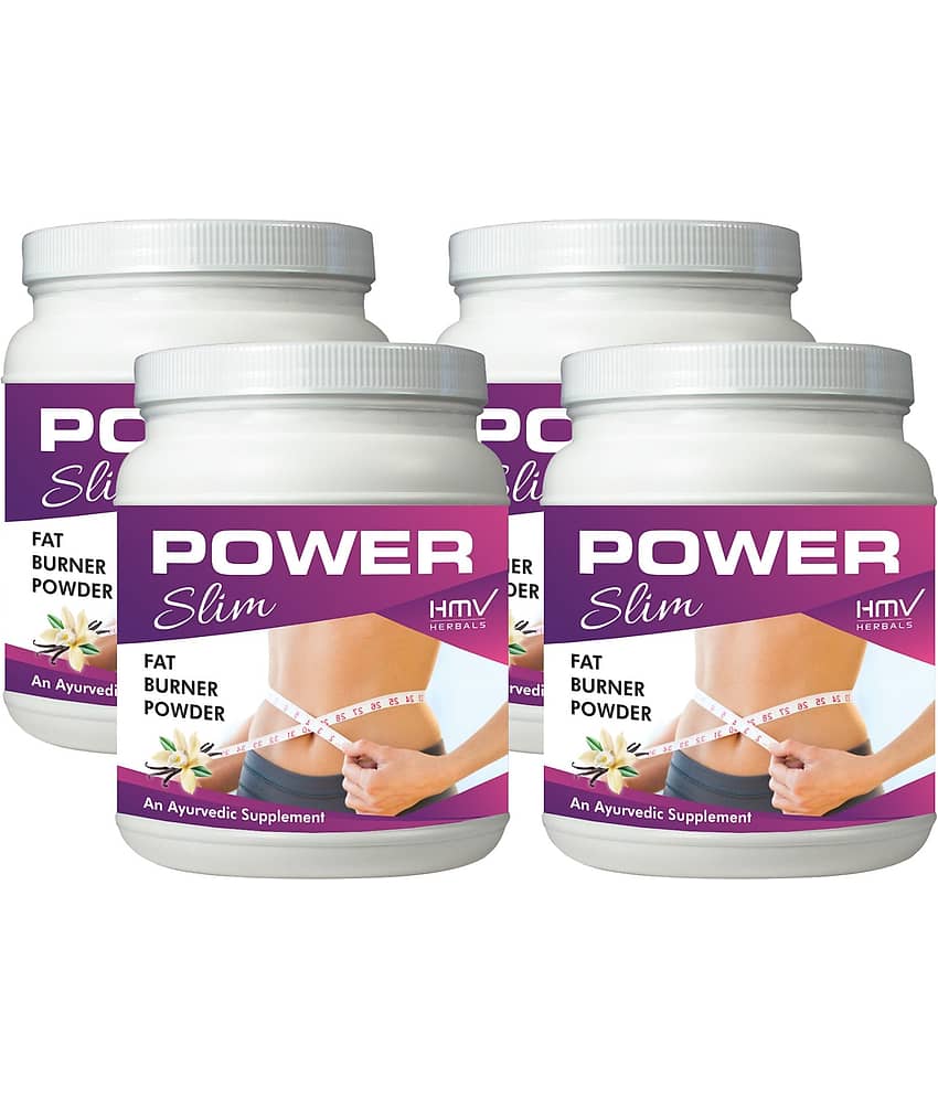Hmv Herbals Power Slim- Herbal Fat Loss Vanilla Powder 400 Gm Pack of 4