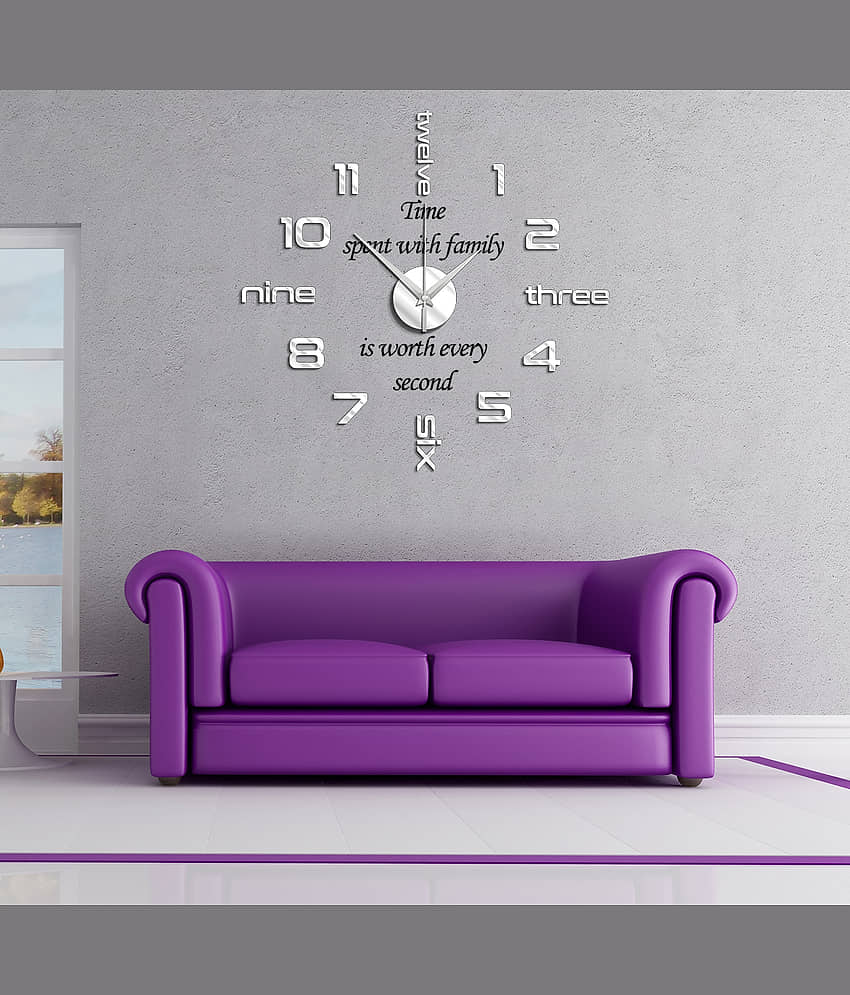 Shopper52 Circular Analog Wall Clock ( 60 x 60 cm ) view 2