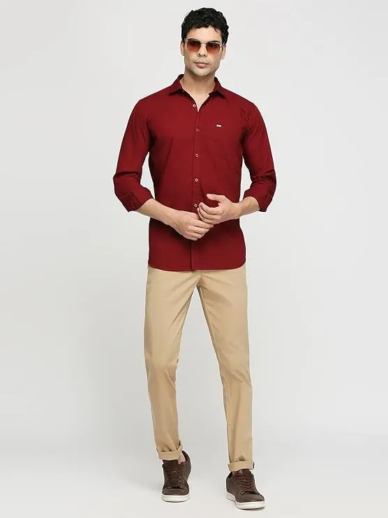 Grandstitch Men Regular Fit Solid Spread Collar Casual Shirt view 2