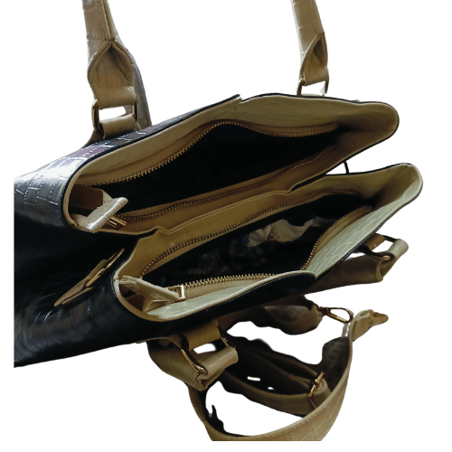 Elegance Croco Handbag - Black view 2