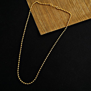 Lucky Jewellery Designer Gold Plated Matar Mala Long Chain Necklace For Men & Women (44-A3C-2721-G22) view 2
