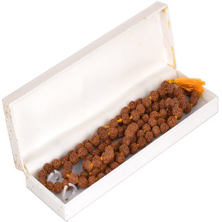 KESAR ZEMS 7.5 MM Natural Five Face - Panch Mukhi Rudraksha Prayer Rosary 108+1 Beads Jap Mala With Whith Box For Medita view 2