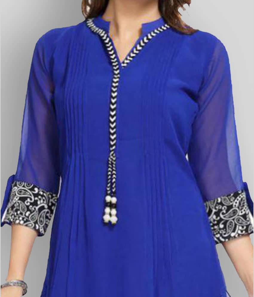 Georgette Short Kurti For Women (Pack of 1) view 2