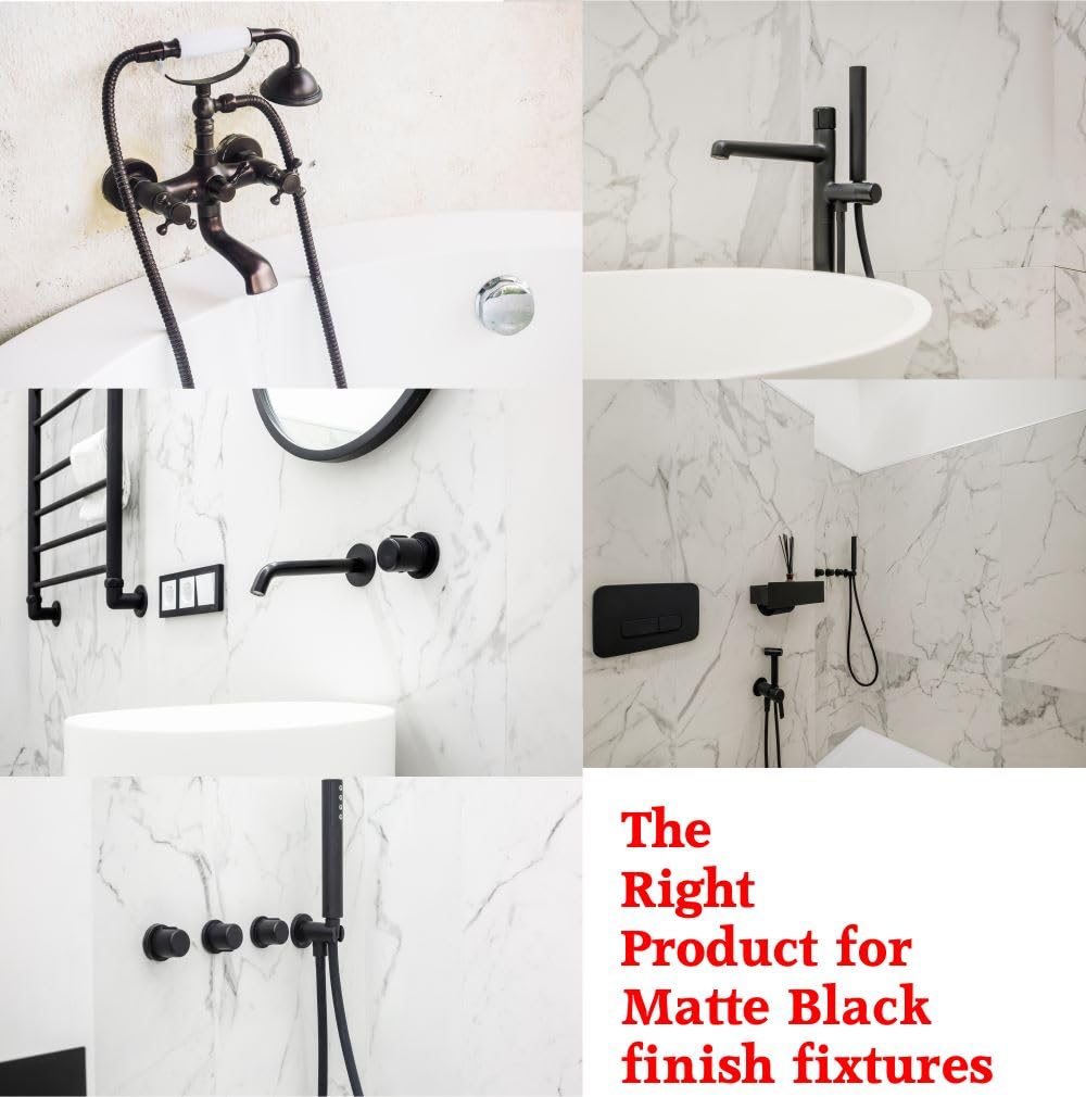 DOT Homecare Products | Stainless Steel Polish 300ml | Protect from Rusts | SS Shiner | Enamel Friendly Matte Black Fixture cleaner - Removes hard water stains on Black Matte fixtures, PVD coating view 2