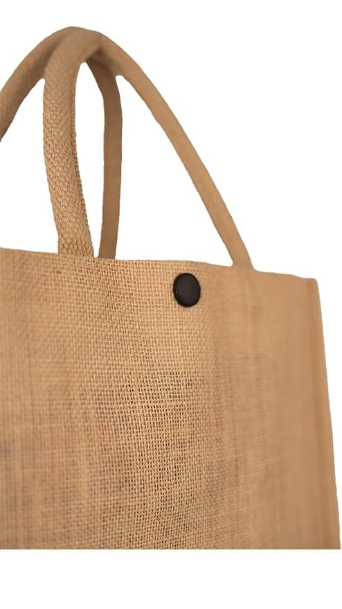 Jute Tote Bag - Reusable Grocery Shopping Bag view 2