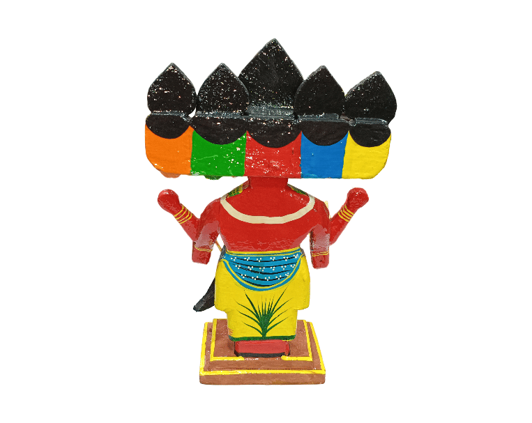 Wooden Panchmukhi Lord Ganesha Idol view 2