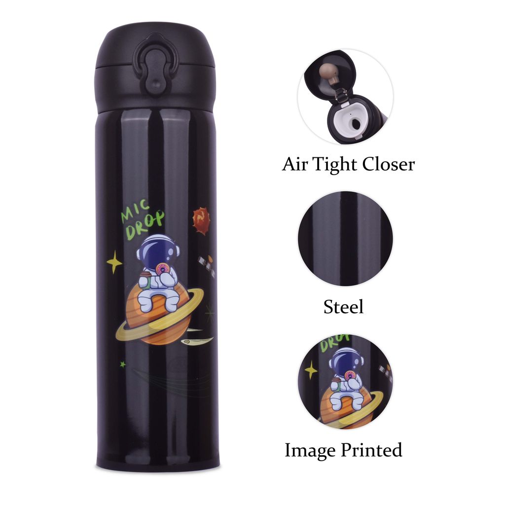 Astronaut Water Bottle | Water Bottle For Astronaut | Water Container For Astronaut | Stainless Steel Water Bottle | Kids Steel Water Bottle | Insulated Water Bottle | Stainless Steel Water Bottle | Sipper Water Bottle | Cute Water Bottle view 2