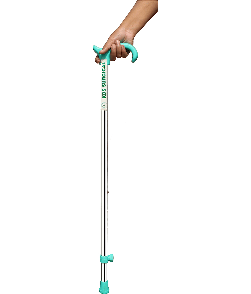 KDS SURGICAL 1 Leg Steel Height Adjustable Steel Walking Sticks
