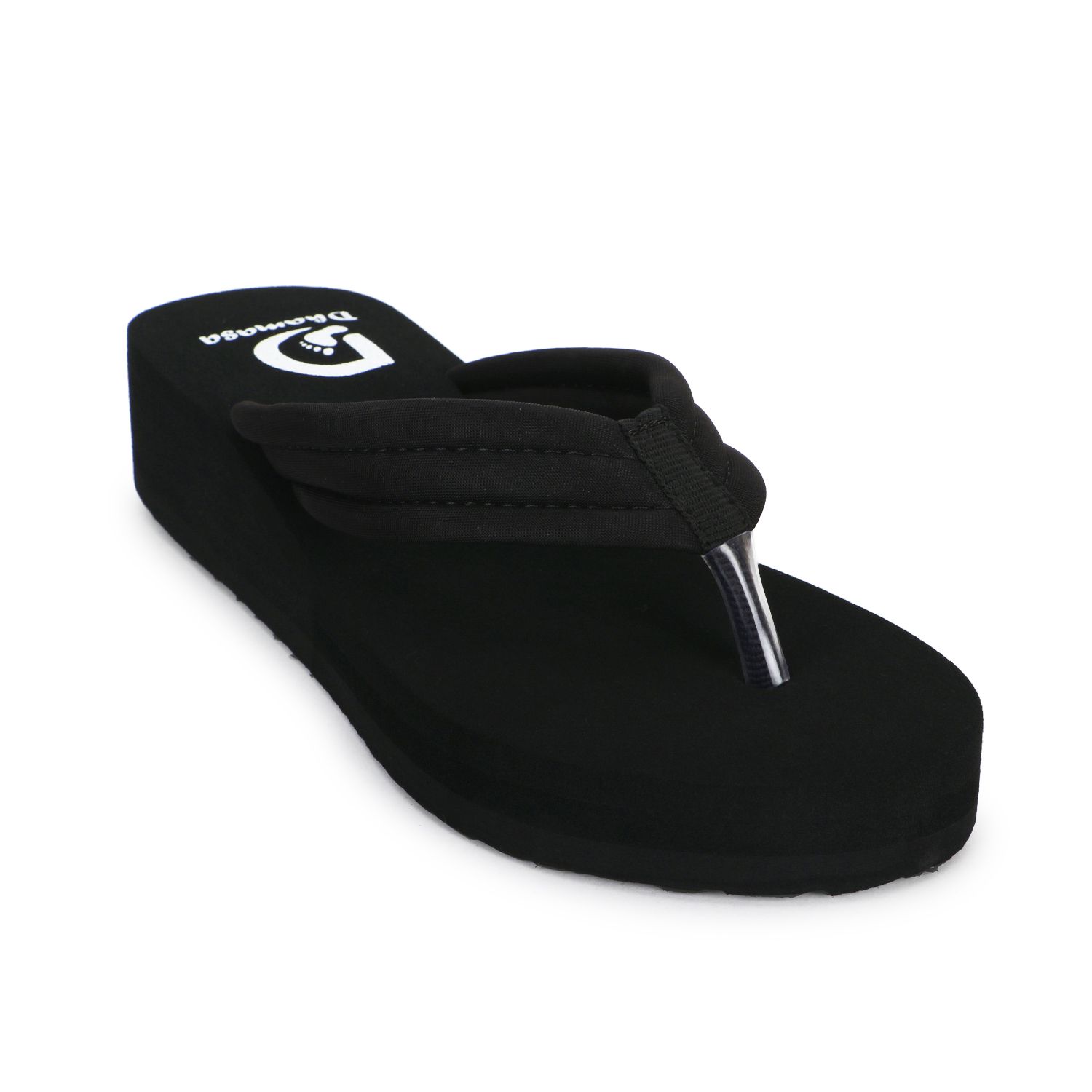 Dhamasa Stylish Black & Maroon Flip-Flops for Ultimate Comfort view 2
