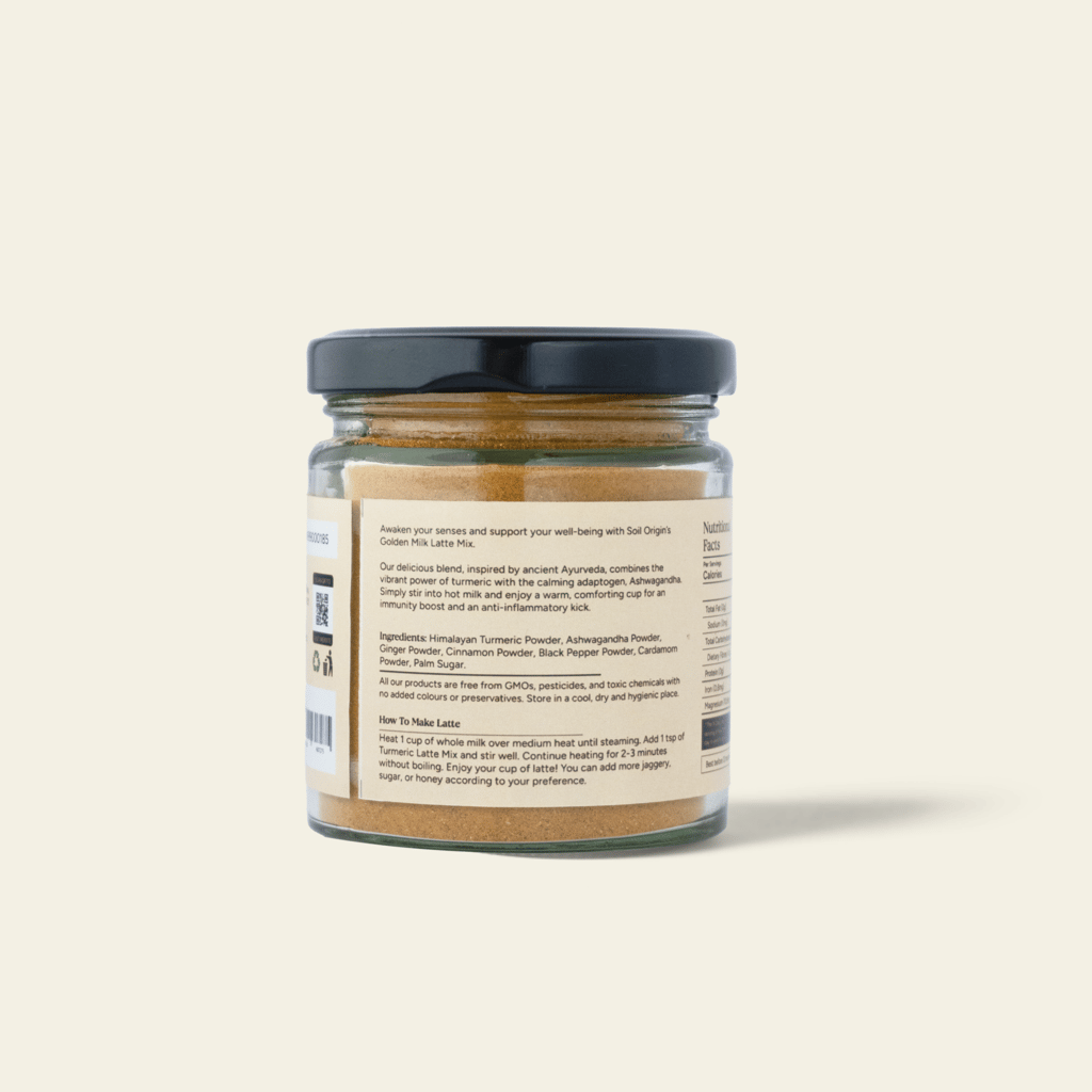 "Turmeric Latte Mix With Ashwagandha (Golden Milk Powder) - 100 Gm" (pack of 2) view 2