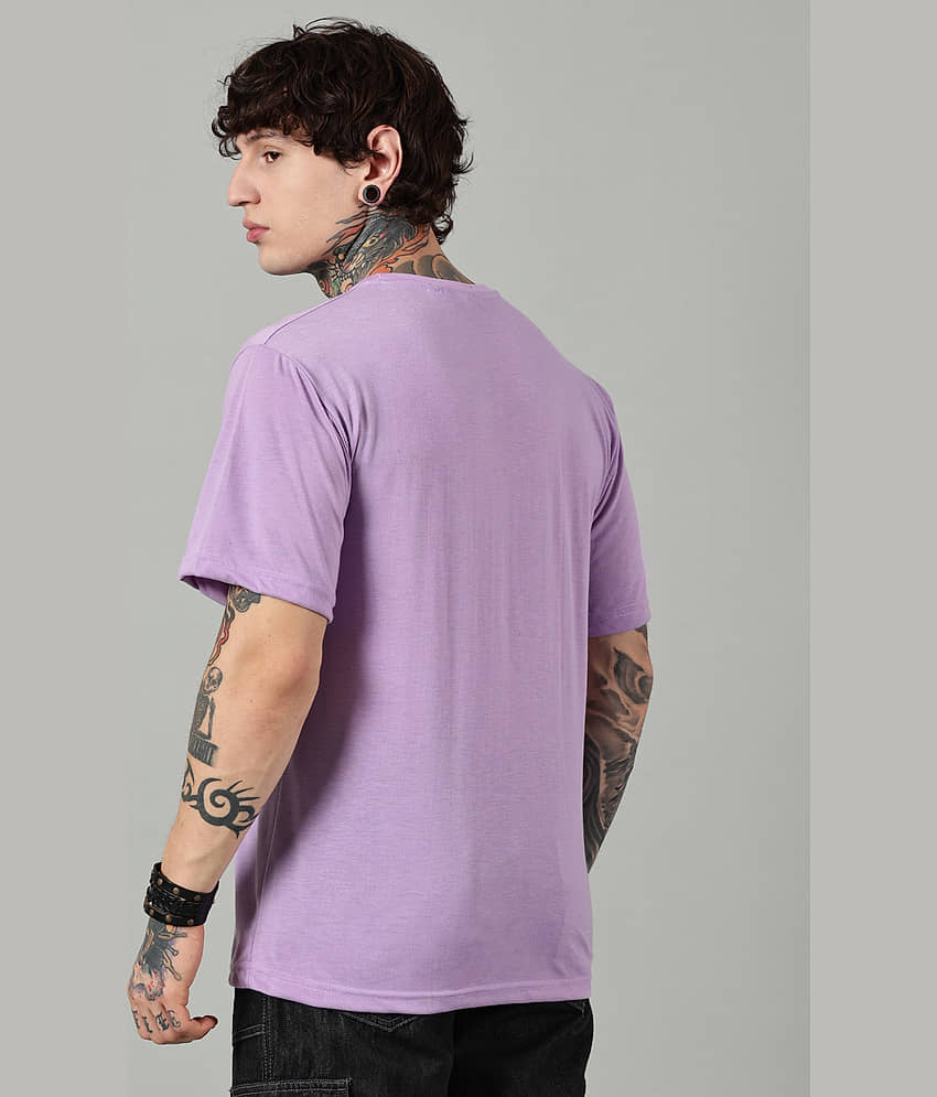 Diversify Men Cotton Blend Oversized Fit Solid T-Shirt ( Multicolor ) view 2
