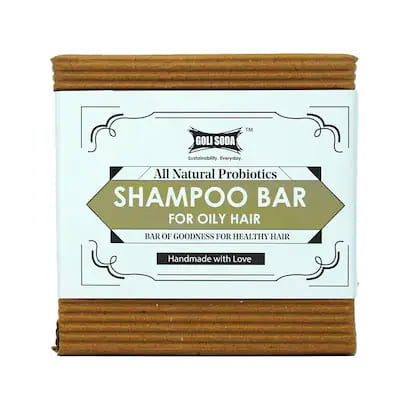 Goli Soda All Natural Probiotics Shampoo Bar for Oily Hair - 90 Gms (Pack Of 1)