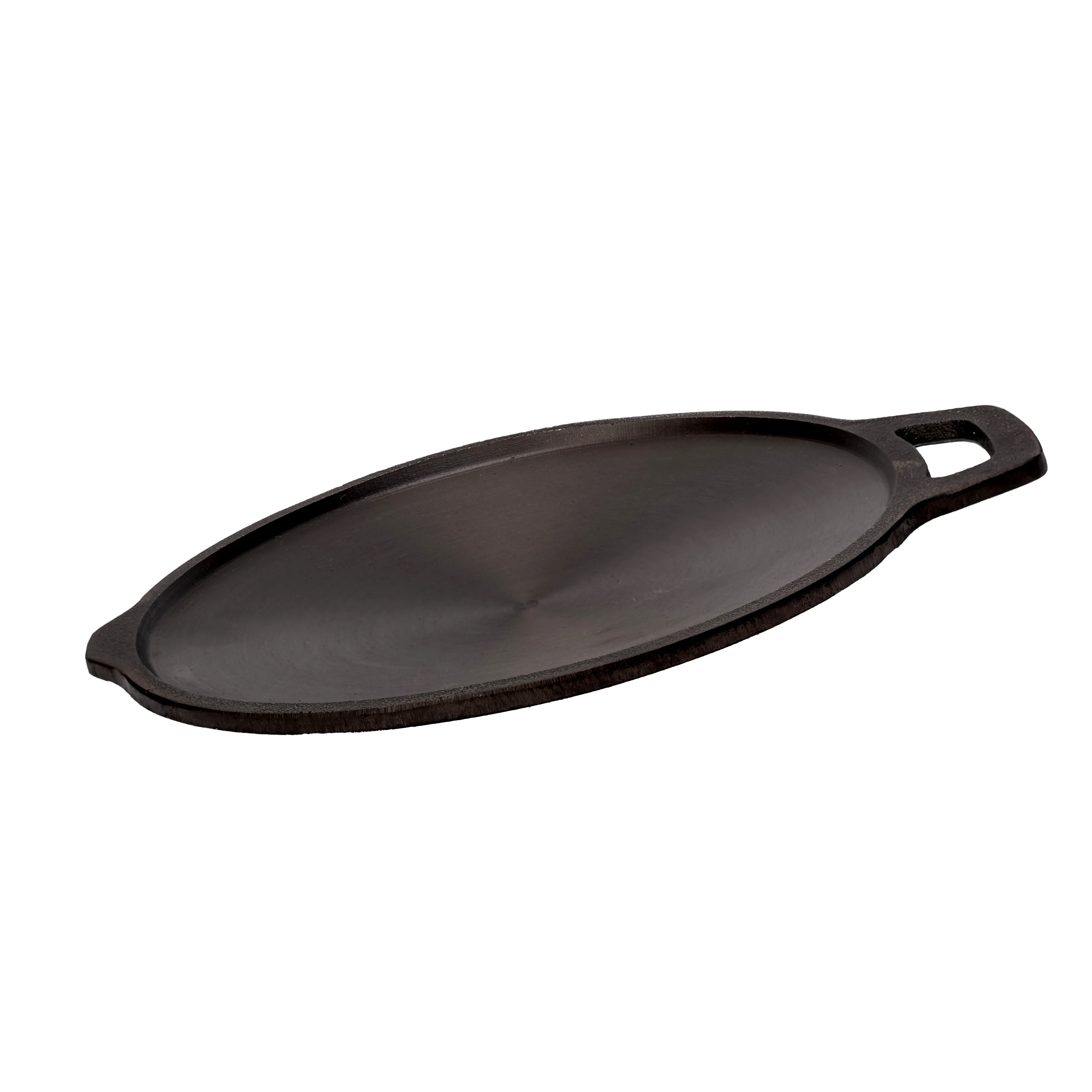 Aarogyam Cast Iron Roti /Chapati Tawa with Short Handle 9 inch Diameter (23 cm) | Pre-Seasoned | Concave bottom | Non-Toxic | Naturally Non-Stick | Compatible with Gas Stove - Perfect for crispy parathas and rotis! Weight 1.6 Kg (Colour - Black) by Aarogyam - The Cast Iron Shop