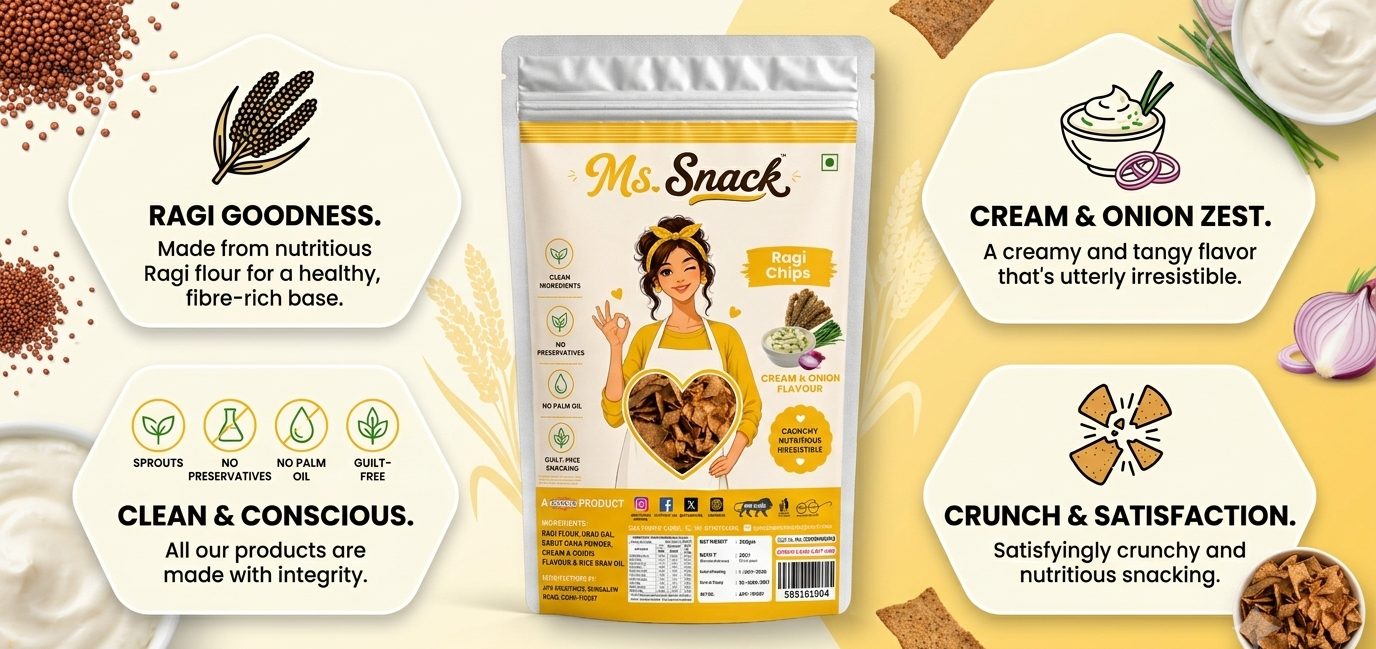 Ms. Snack Ragi Chips - 250g view 2