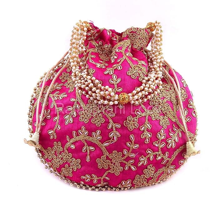 Rajasthani Look Women's Wristlets Ethnic Bridal Potli Combo ( Pack Of 5) view 2