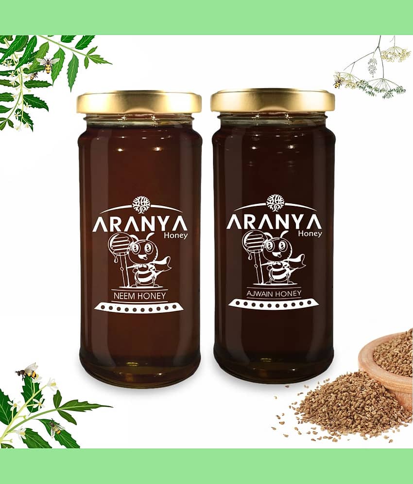 Aranya Ajwain and Neem Honey Combo 600 g Pack of 2