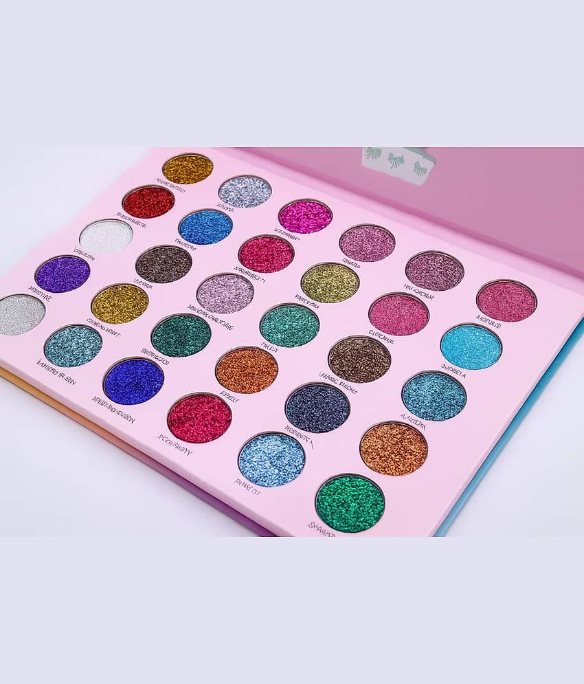 BLUSHIS Professional Gelanzi Party Like a Glittery Unicorn Shimmery Multicolor Eyeshadow Palette, 100gms view 2