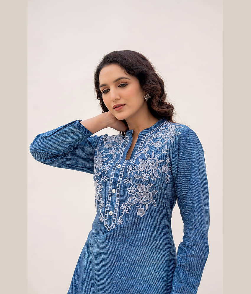 Juniper Women's Cotton Tunic ( Blue ) view 2