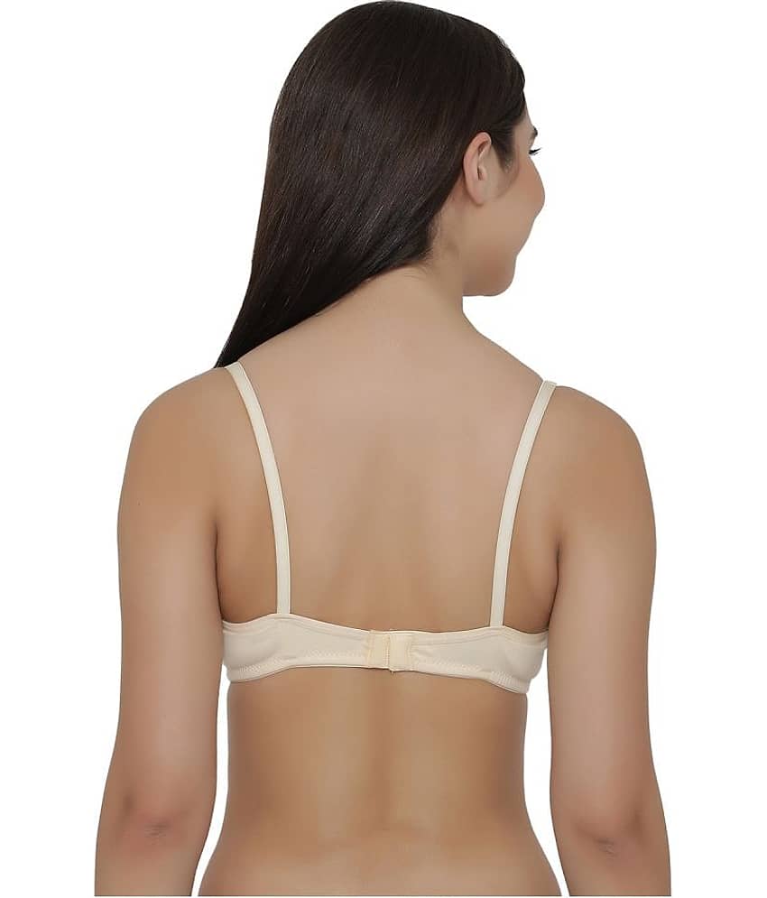 Clovia Cotton Non Padded Women's T-Shirt Bra ( Beige ) view 2