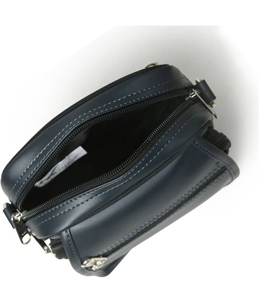 MATRICE - Blue Solid Messenger Bag view 2