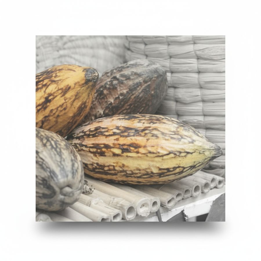 Premium Raw Cocoa Pods - 1 kg - One pack containing fresh cocoa pods view 2