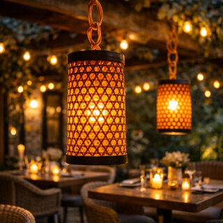 WEEBIZ Jullian11 Wall Lights, Ceiling Lights, Hanging Lights (Pendant Lights), Wall Lights Lamp Shade (Bamboo) view 2