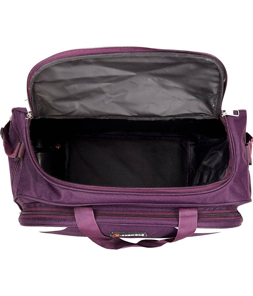 AXEN BAGS 50 Ltrs PURPLE Polyester Duffle Trolley view 2