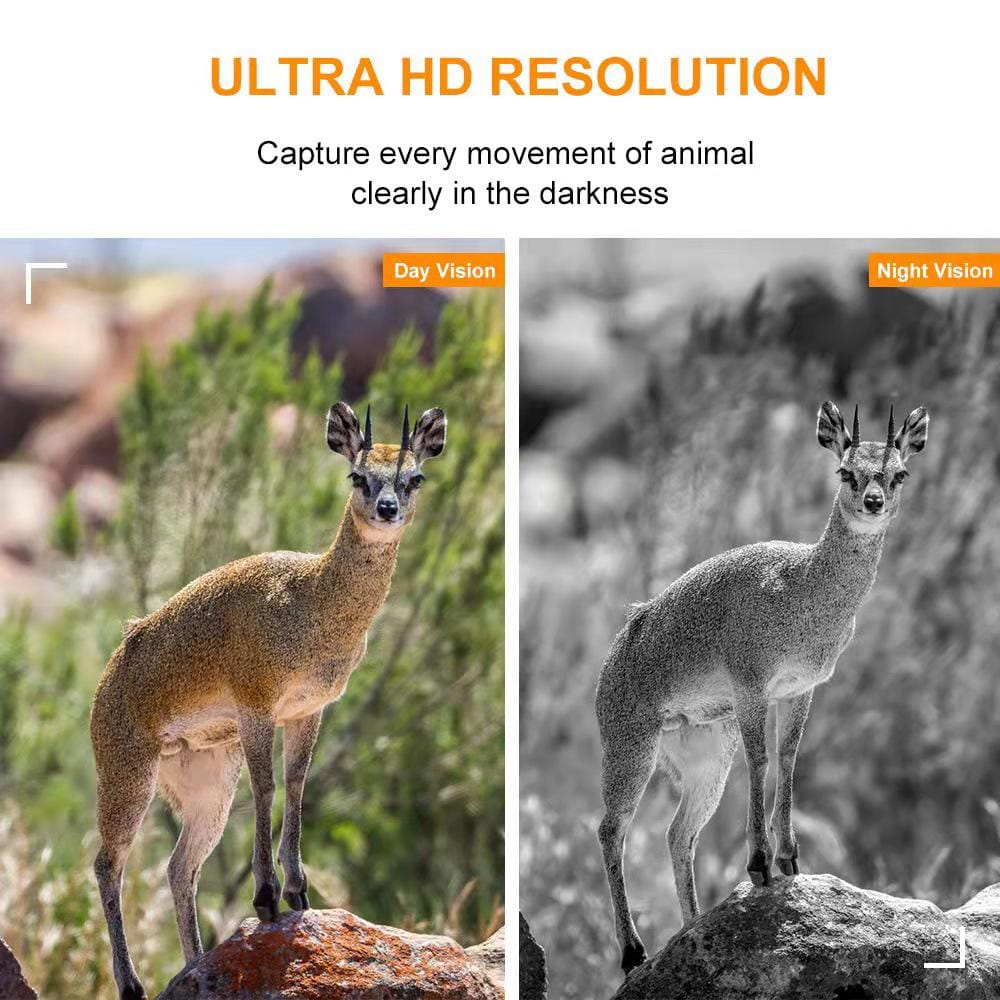 AUSHA 4G LTE Trail Camera | Live Streaming 2K Video, 14MP Photos, No-Glow Night Vision & App Control view 2