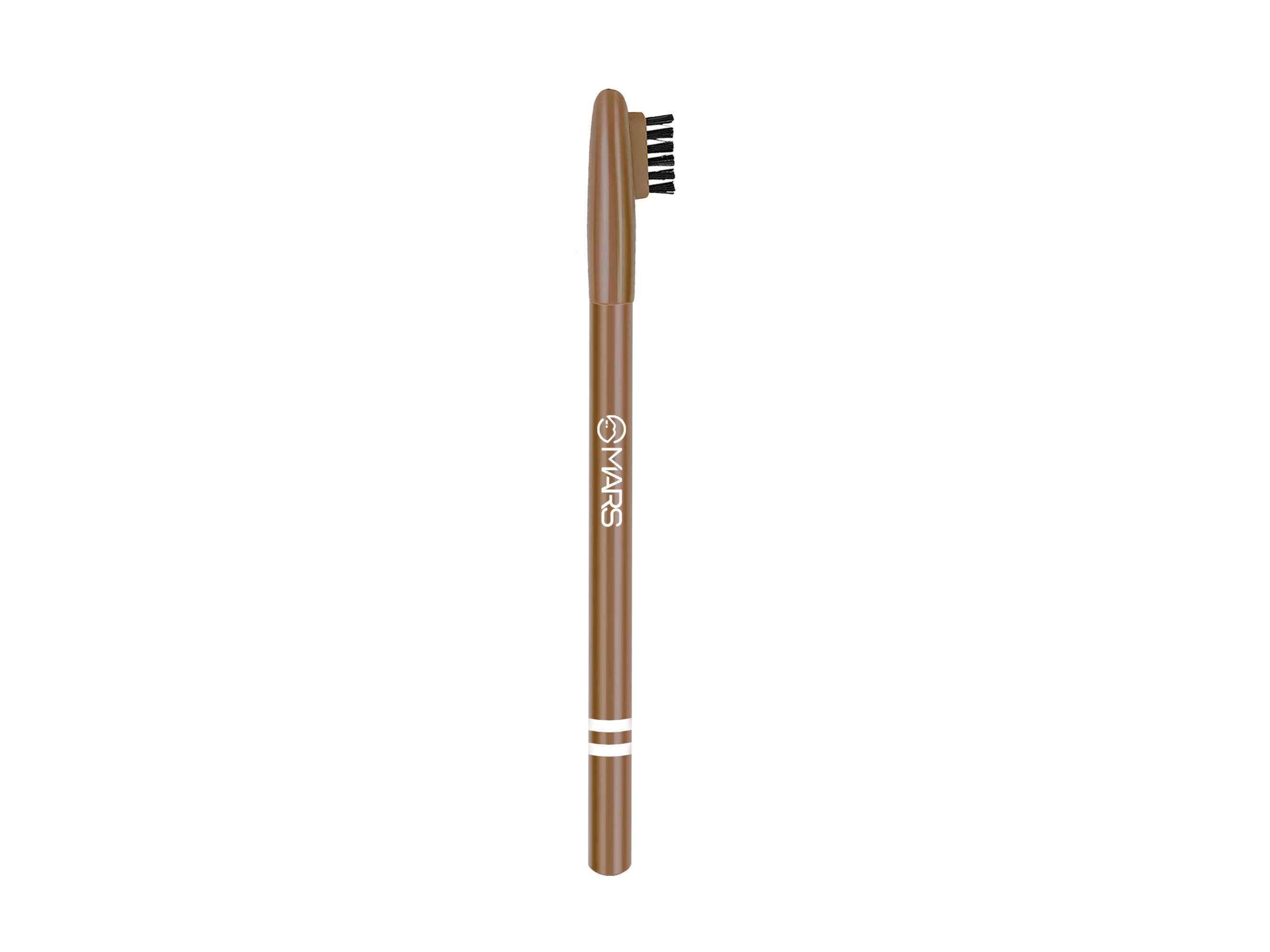 MARS Eyebrow Pencil With Spoolie, Long Lasting & Smudge Proof, High Pigmented Eyebrow Pencil 1.2 gm - Natural Brown view 2