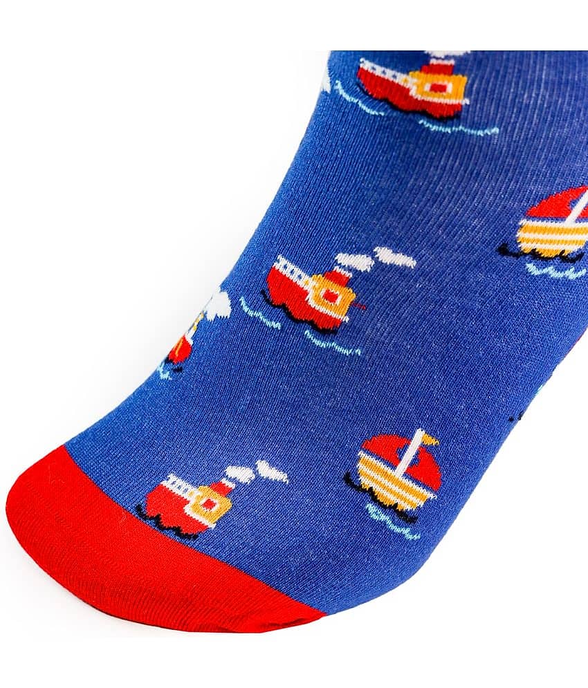 Man Arden - Blue Cotton Men's Mid Length Socks ( Pack of 1 ) view 2