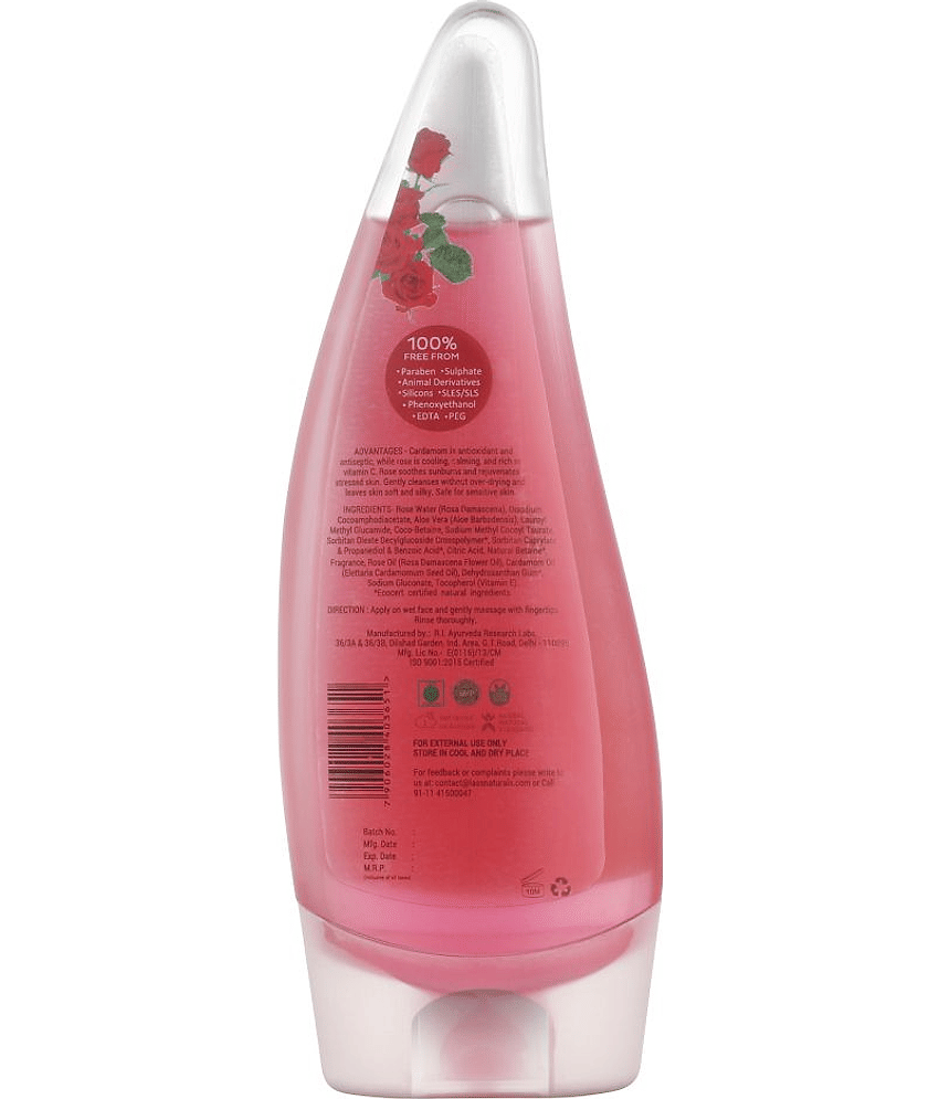 Lass Naturals Rose & Cardamom Face Wash Soap-Free Face Wash, 130ml Face Wash 130 mL view 2