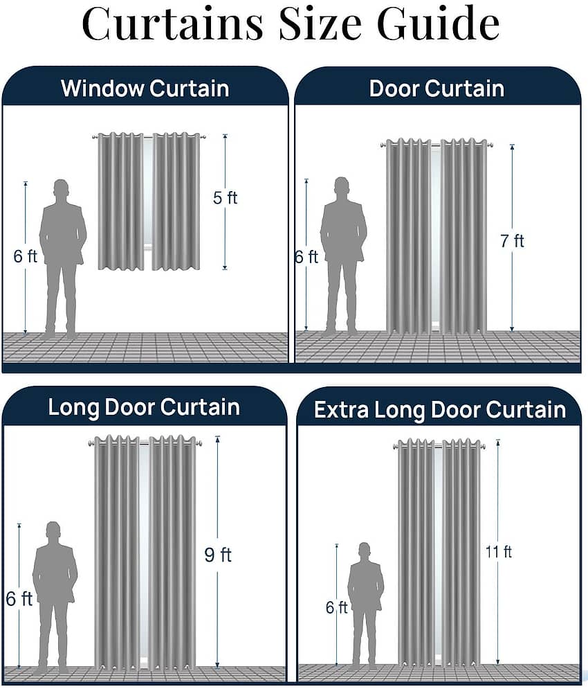 Panipat Textile Hub Solid Semi-Transparent Eyelet Door Curtain 7 ft Pack of 2 -Brown view 2