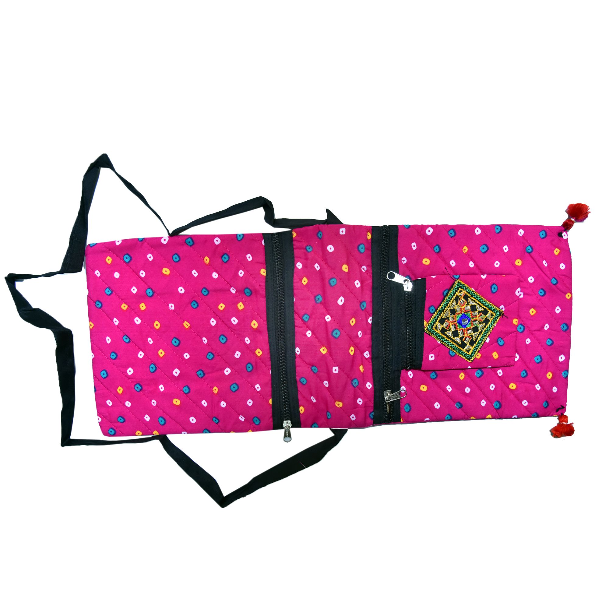 Tribes India Cotton & Sponge Pink Purse view 2