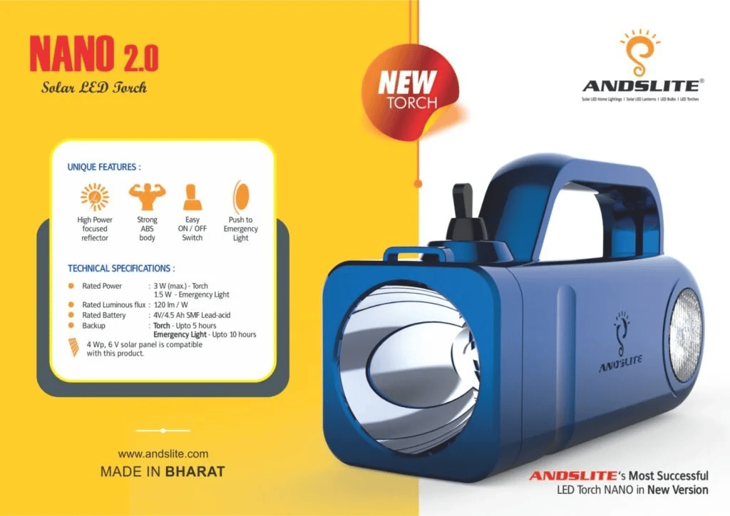 Andslite Nano 2.0 Rechargeable led torch light view 2