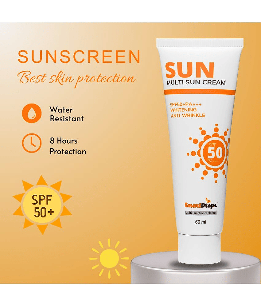 Smartdrops SPF 50 Sunscreen Cream For All Skin Type ( Pack of 1 ) view 2