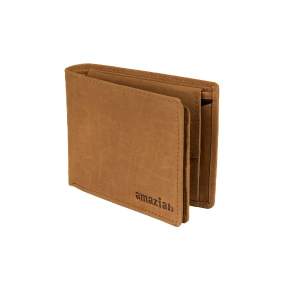 Brown Leather Bifold Wallet for Men with RFID Blocking Technology view 2