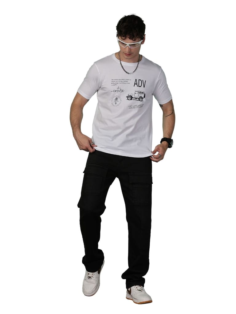 Cotton White Adventure T-Shirt view 2
