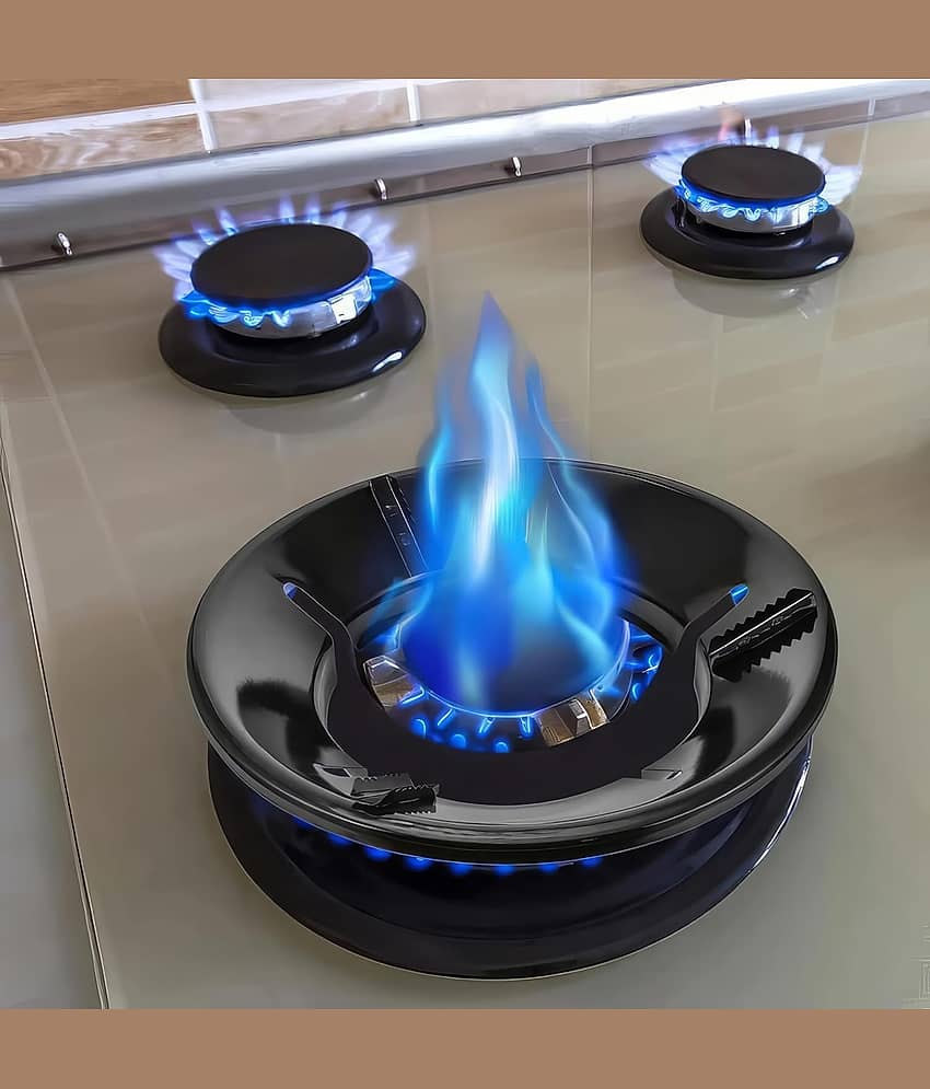HORSE FIT Gas Saver Burner Stand Gas Chula/Burner Cover Gas Flame Saving Burner Protector from Wind Gas Stove Stand for Burner Gas Stove Accessories Gas Ring for Indian Gas view 2
