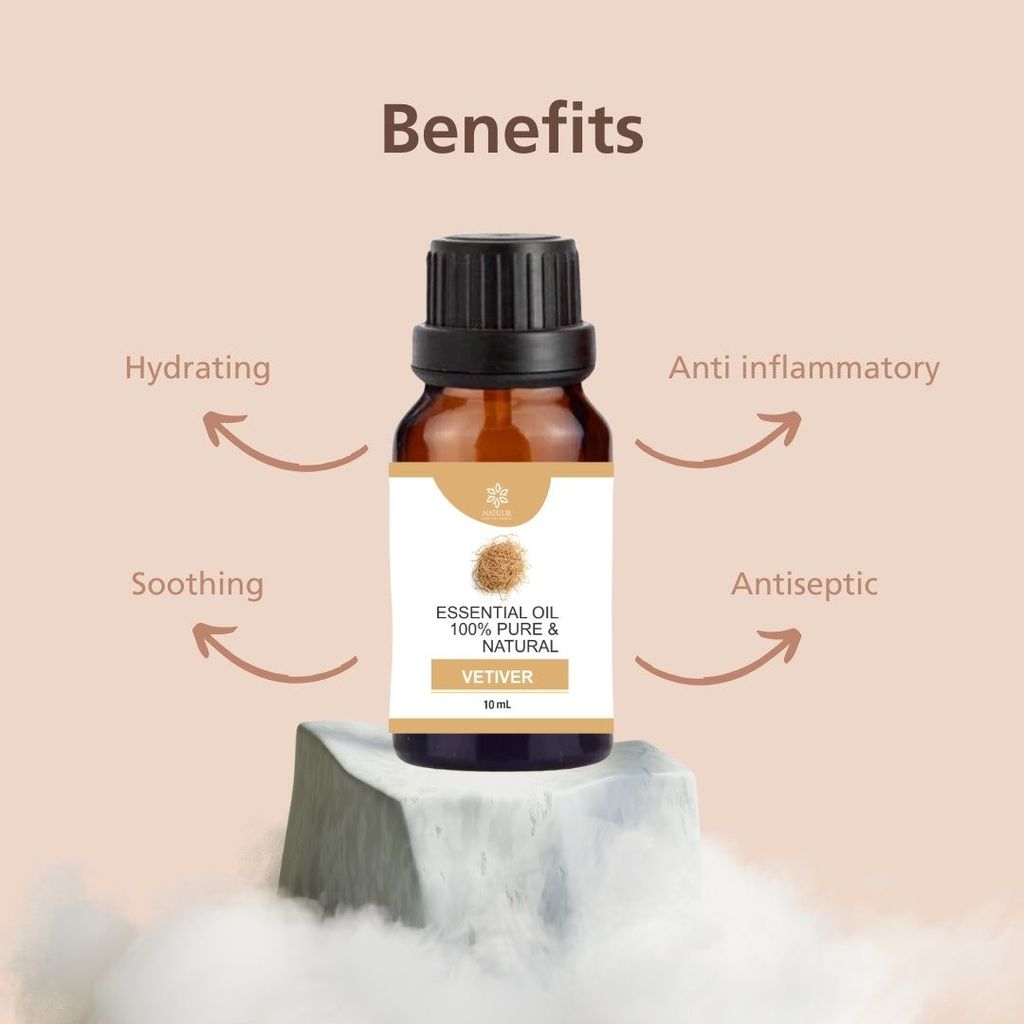 EARTHEN | Vetiver Essential Oil | Steam Distilled | Pure | Ground | Balance | Restore view 2