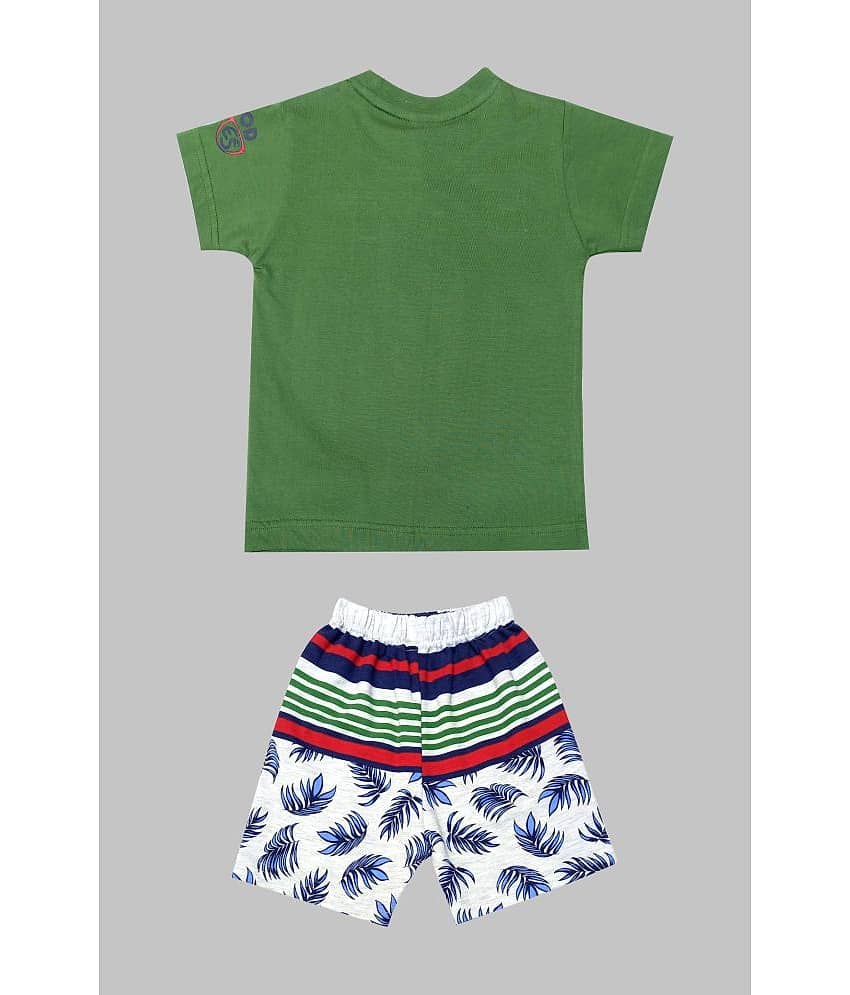 Kideon Pack of 1 Baby Boys 100% Cotton T-Shirt & Shorts ( Red ) view 2