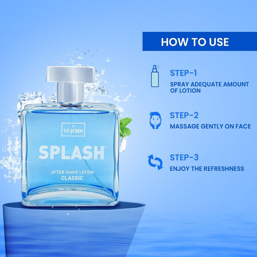 VI-JOHN Classic After Shave Lotion Splash With Menthol - 100ML view 2