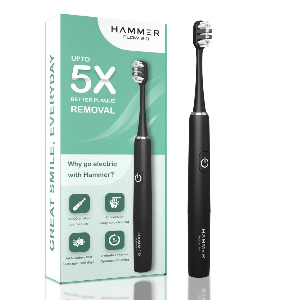 Hammer Flow 2.0 Electric Toothbrush with 2 Replaceable Brush Heads view 2