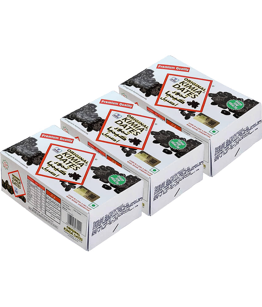 Kimia Dates Original Mazafati Dates Juicy & Delicious Khajoor Healthy Snacks 400 gm (Pack of 3) view 2
