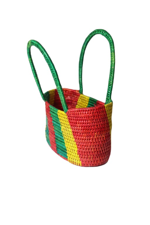 Handmade Sikki mult colorSquare Basket view 2