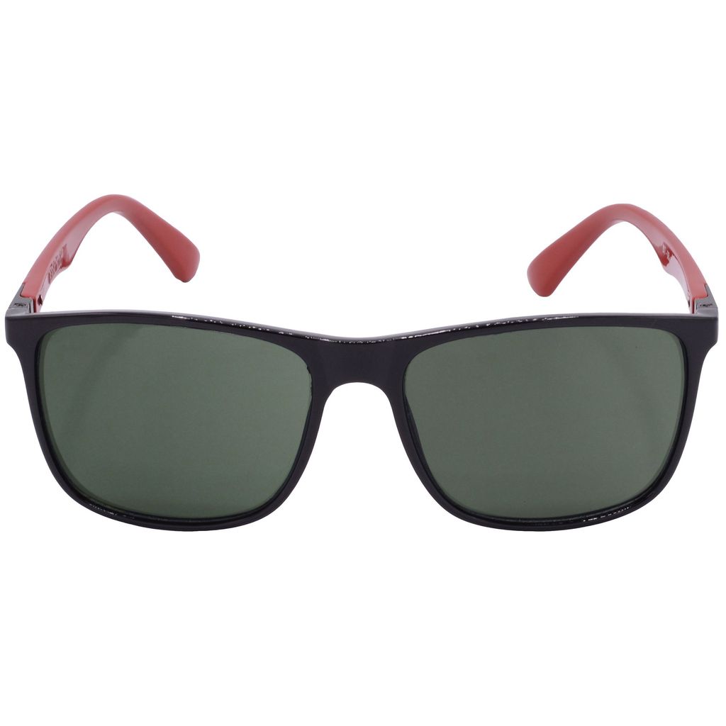 Hrinkar Green Rectangular Sunglasses Brands Black, Red Frame Goggles for Men & Women - HRS-BT-08-BK-RD-GRN view 2