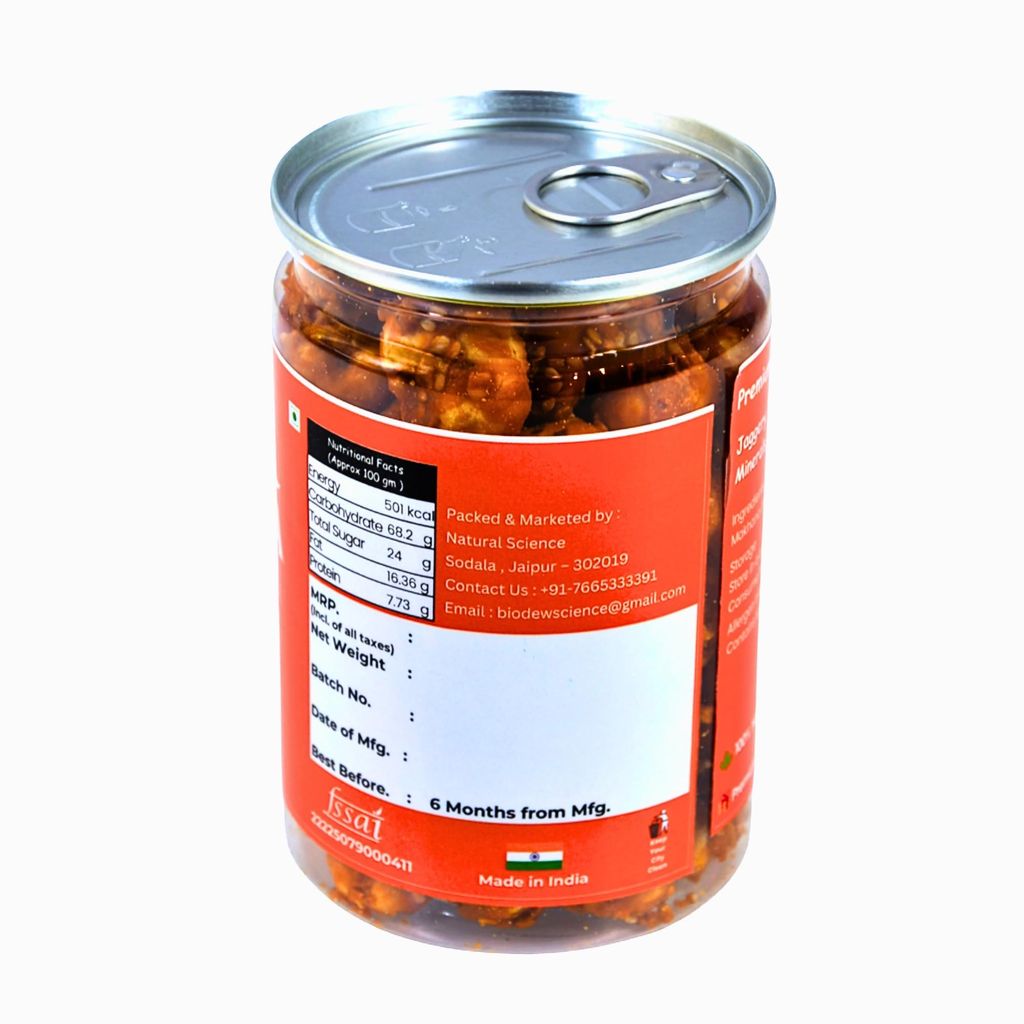 FIDVOJO Premium Gud Til Makhana - Caramelized Jaggery & Sesame�Coated Makhana | Non-Fried & Gluten-Free | Guilt-Free | Healthy Superfood Snack | Rich Calcium & Protein | Perfect for Fasting - 100g Jar view 2